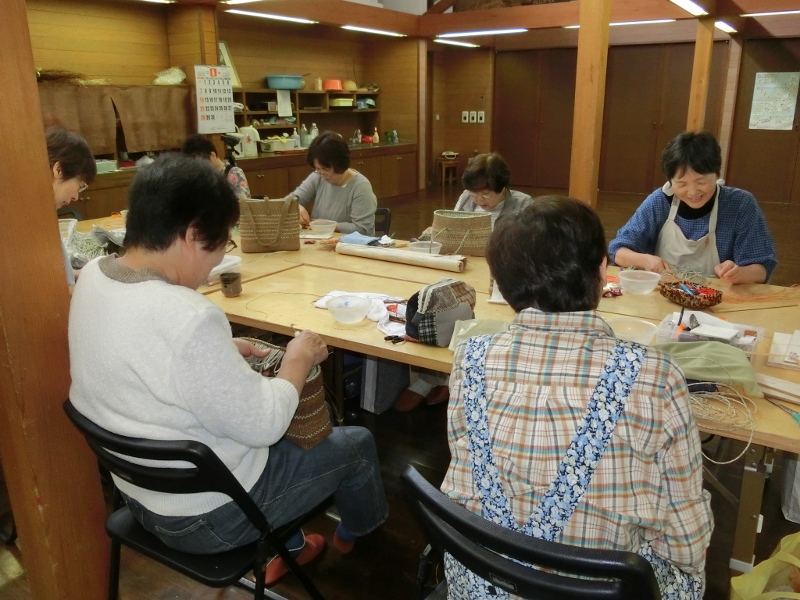 奥会津　三島町　編み組細工　ヒロロ　教室　体験